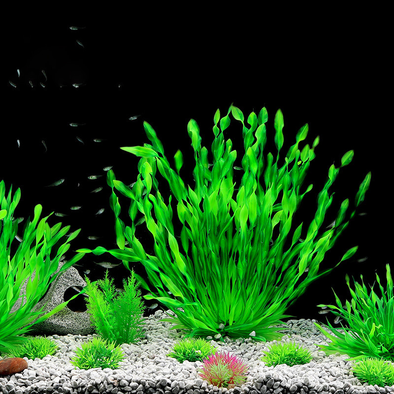 Aquarium Plant Seeds - 13/23/32/36/40cm Sztuczne rośliny do akwarium, zielone