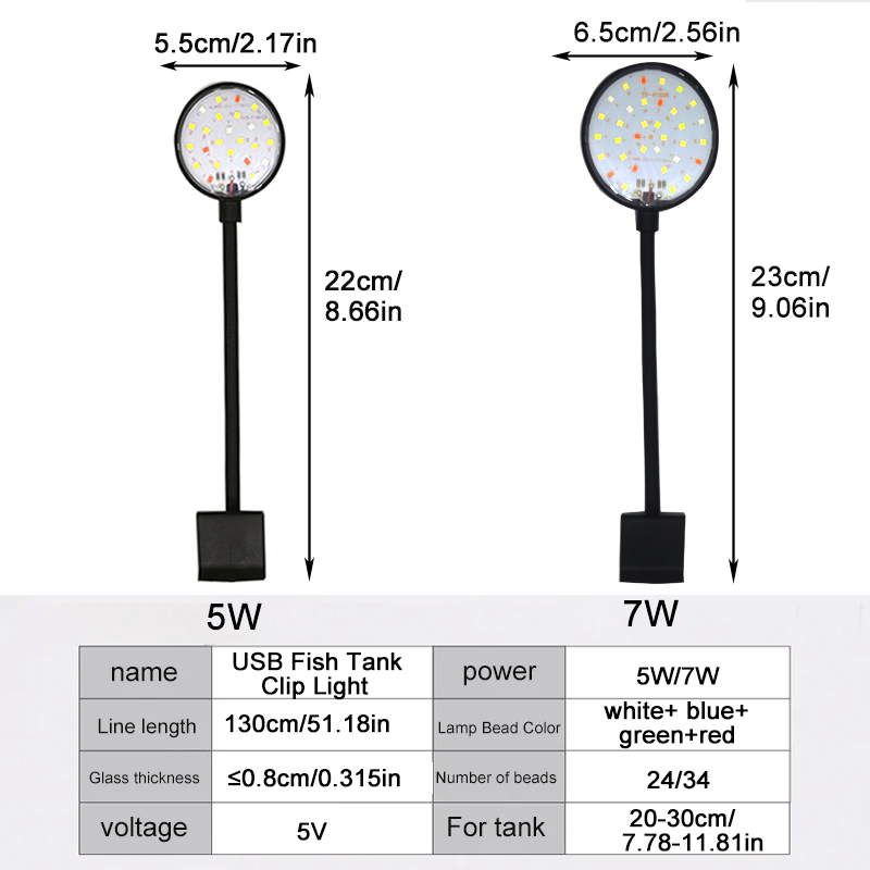 Lampa LED do akwarium USB, ośw – Aquarium Plant Iron recenzja i cena