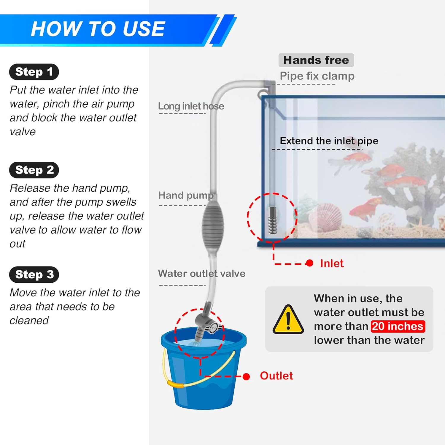 Duży syfon akwariowy do akwari – Planted Aquarium Tools recenzja i cena